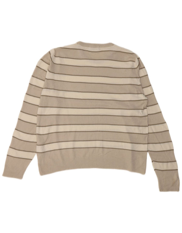 Maglione maglione girocollo da uomo Marks & Spencer blu Harbour beige medio