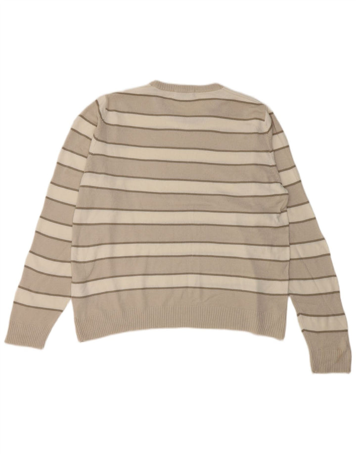 Maglione maglione girocollo da uomo Marks & Spencer blu Harbour beige medio