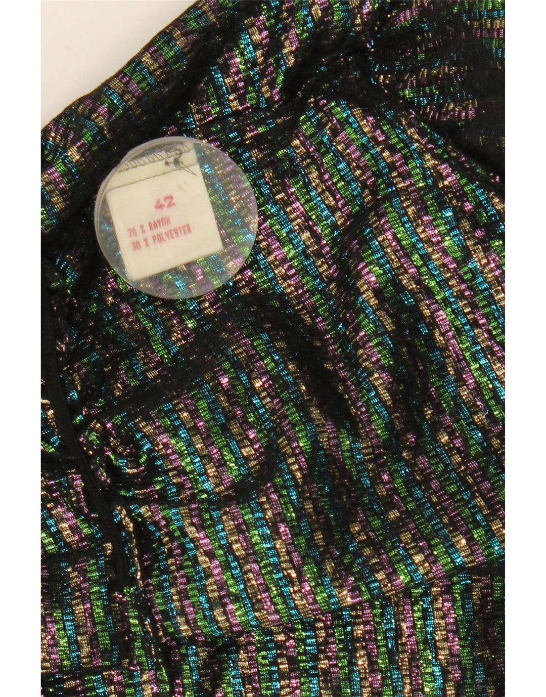 Camicetta camicia vintage da donna IT 42 media multicolore geometrica