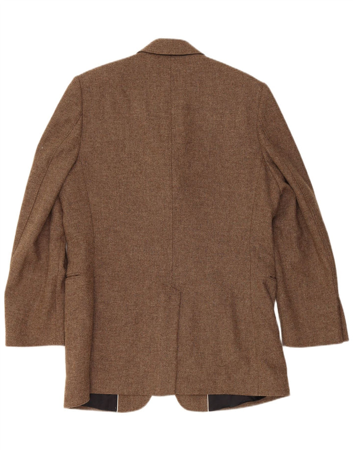 Giacca blazer da uomo a 4 bottoni Reiss UK 40 grande lana marrone