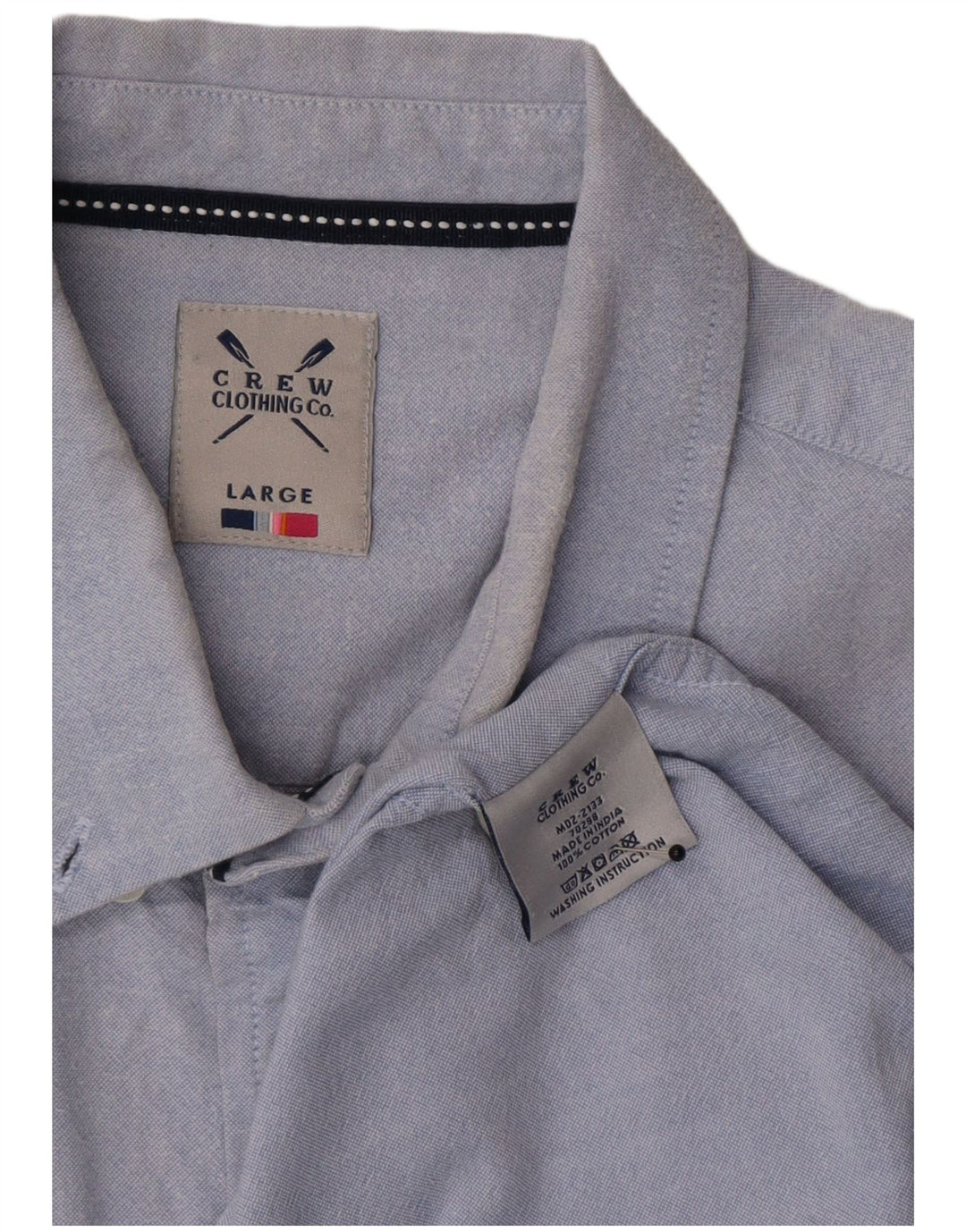 Crew Clothing Camicia da uomo grande in cotone blu