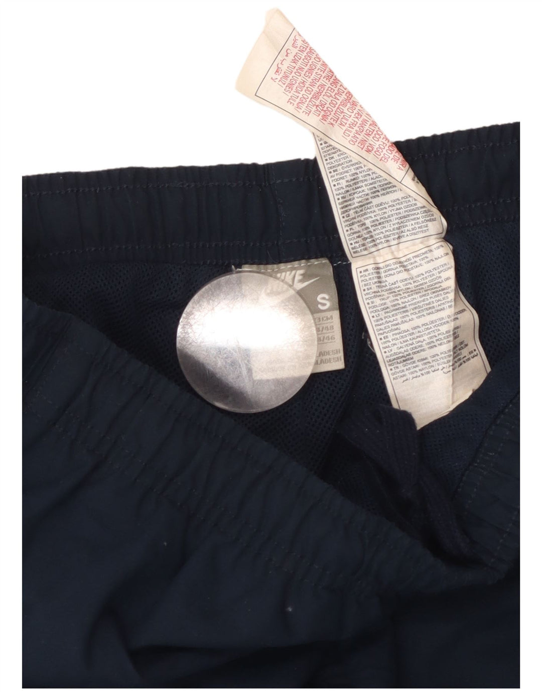 NIKE Pantaloncini sportivi Bermuda grafici da uomo piccoli in poliestere blu navy