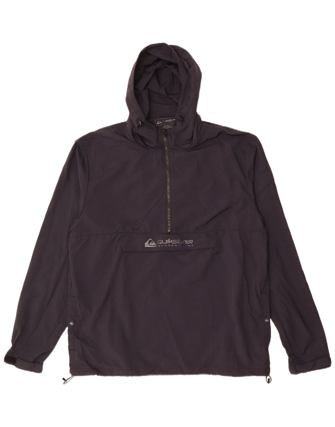 Giacca antipioggia Quiksilver da uomo con grafica pullover UK 42 XL nylon nero