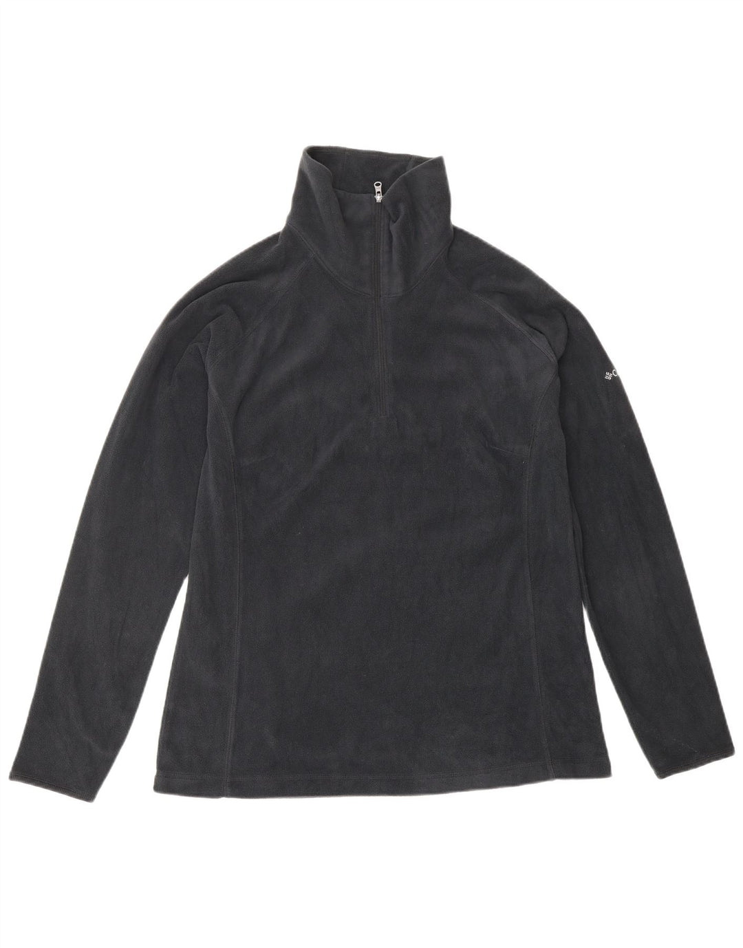 Maglione in pile da uomo con zip e collo COLUMBIA grande in poliestere blu navy