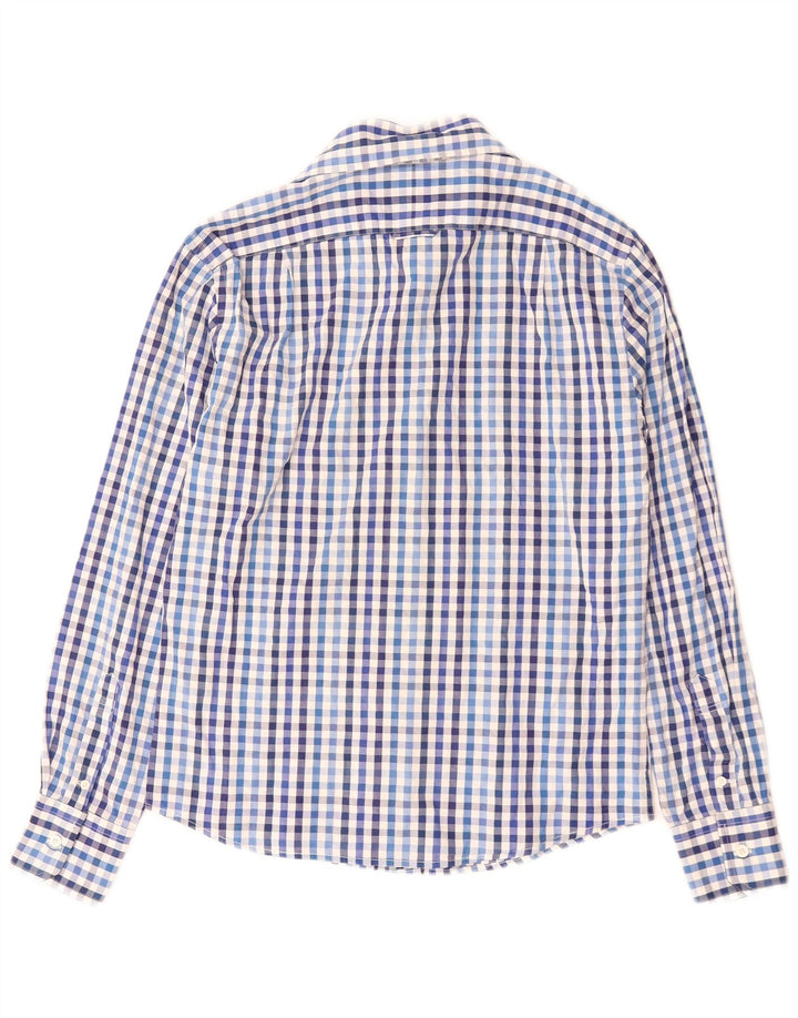 Camicia Milano da uomo Boggi piccola in cotone a quadretti blu