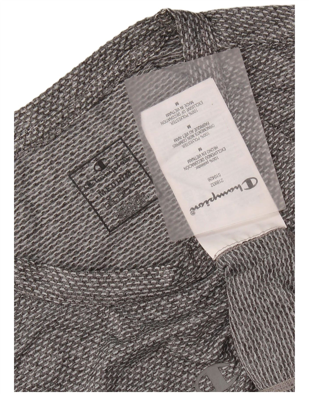 T-shirt da uomo CHAMPION Top in poliestere grigio medio