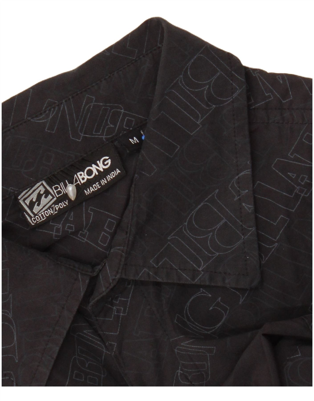 Camicia a maniche corte grafica da uomo Billabong in cotone nero medio