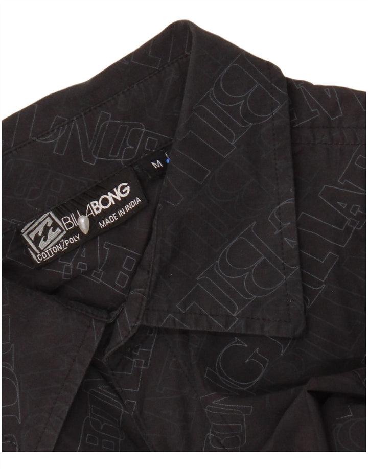Camicia a maniche corte grafica da uomo Billabong in cotone nero medio
