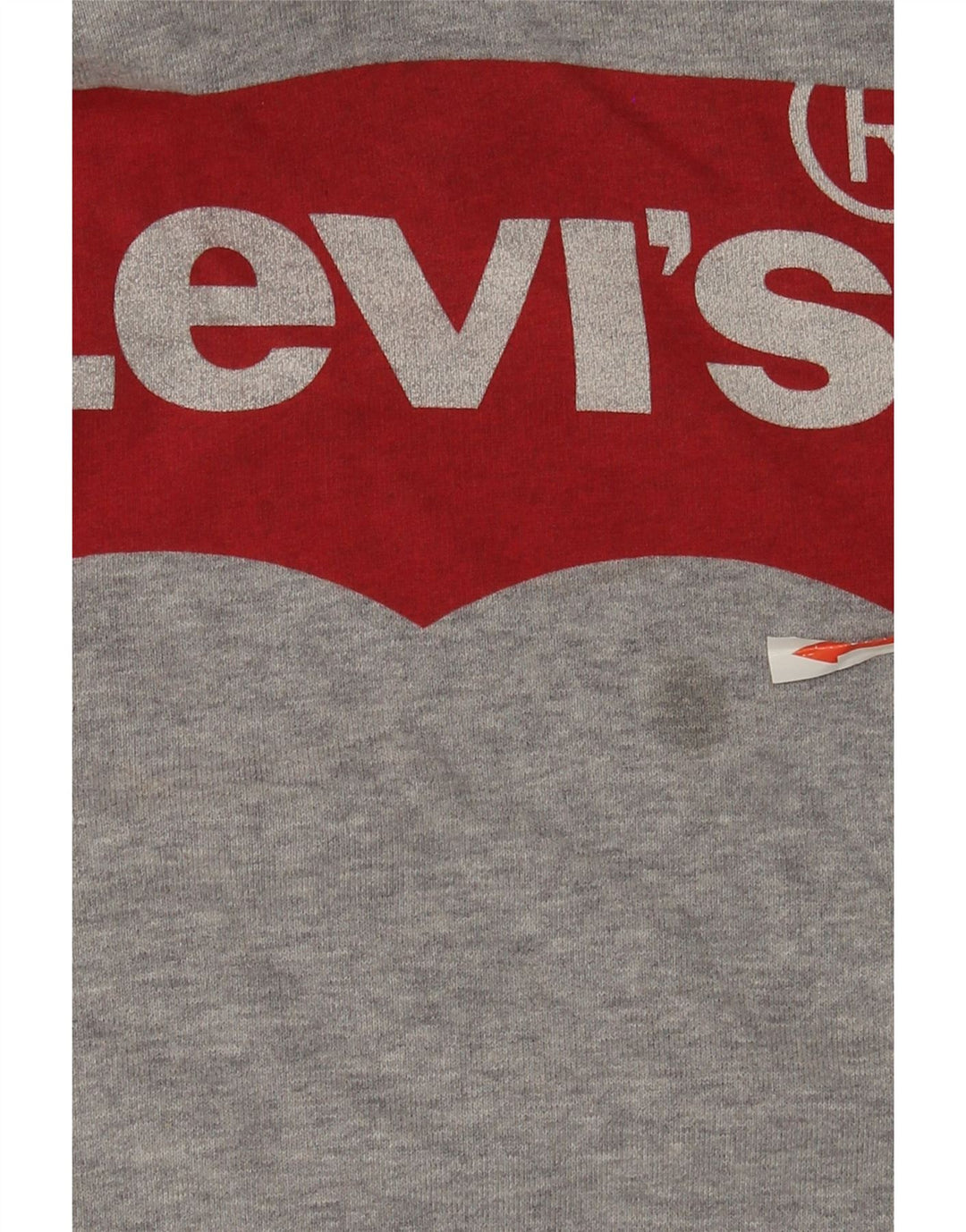 Maglione con cappuccio grafico da uomo Levi's in cotone chiazzato grigio medio