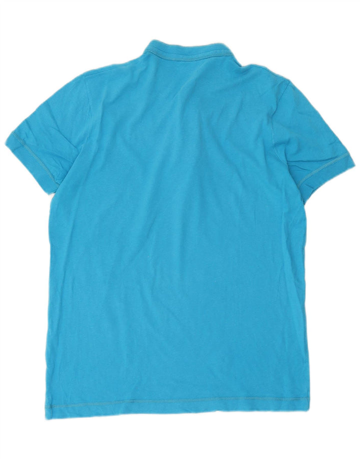 Polo Hollister da uomo grande in cotone blu
