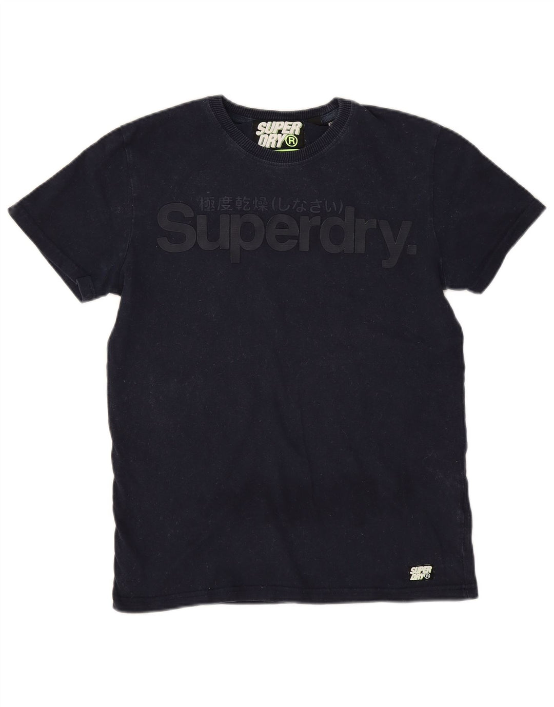 T-shirt grafica da uomo Superdry Top in cotone blu navy medio