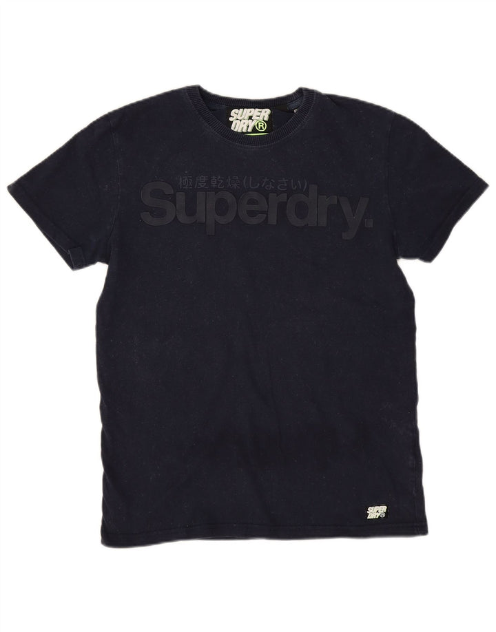 T-shirt grafica da uomo Superdry Top in cotone blu navy medio