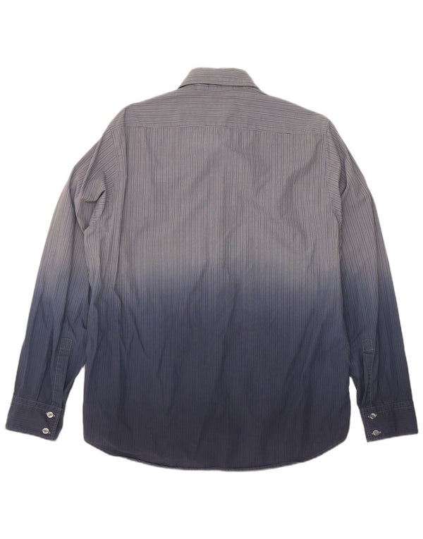 Camicia da uomo Hugo Boss Large in cotone tie-dye blu
