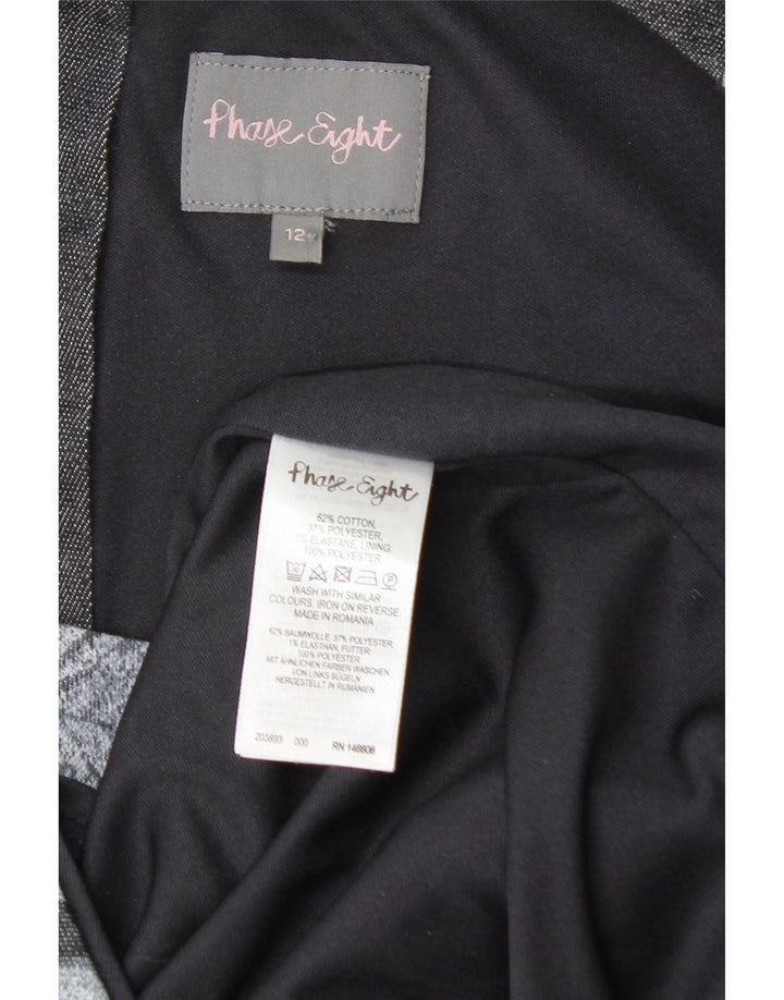 PHASE EIGHT Abito tubino senza maniche da donna UK 12 Cotone floreale grigio medio