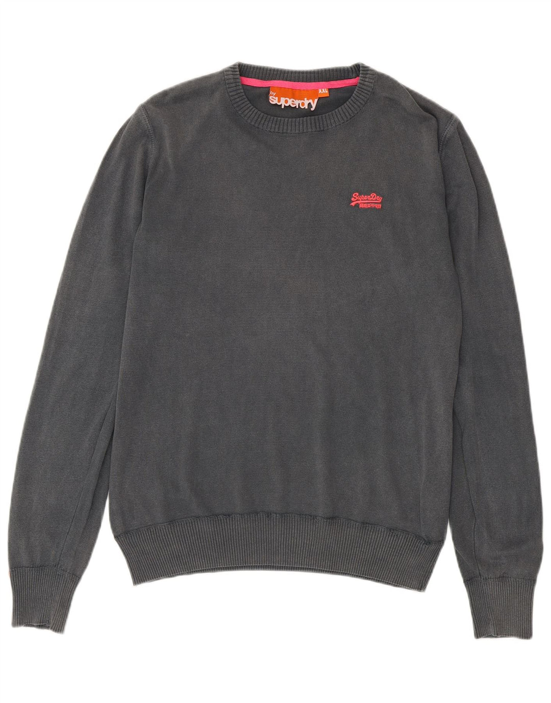 Maglione maglione girocollo da uomo SUPERDRY 2XL cotone grigio