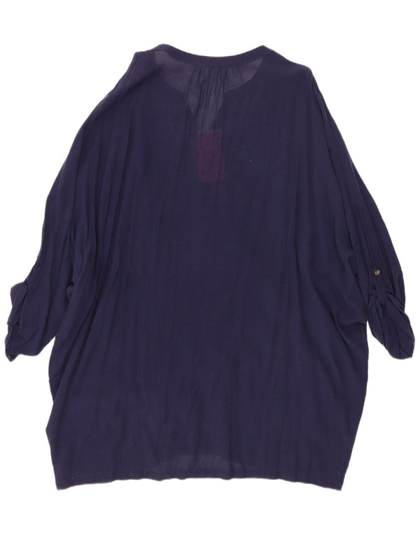 Abito tunica con maniche a 3/4 da donna Monsoon UK 16 Large in viscosa blu navy