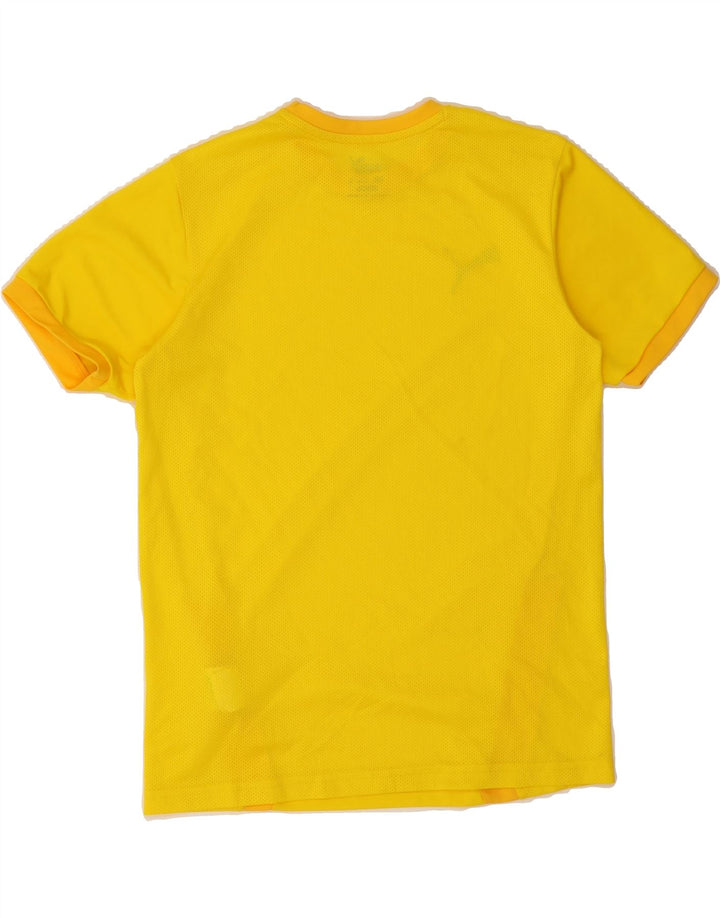 PUMA Boys T-Shirt Top 13-14 Years  Yellow Polyester Vintage Puma and Second-Hand Puma from Messina Hembry 