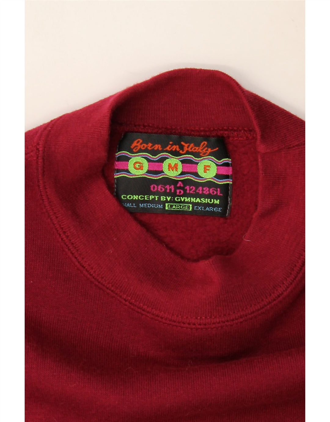 GYMNASIUM Felpa grafica da uomo Maglione grande Bordeaux
