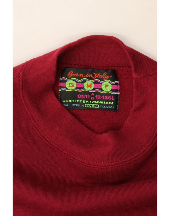 GYMNASIUM Felpa grafica da uomo Maglione grande Bordeaux