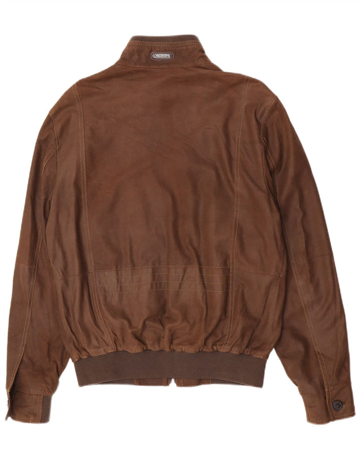 Giacca in pelle da uomo Milestone UK 38 Marrone medio