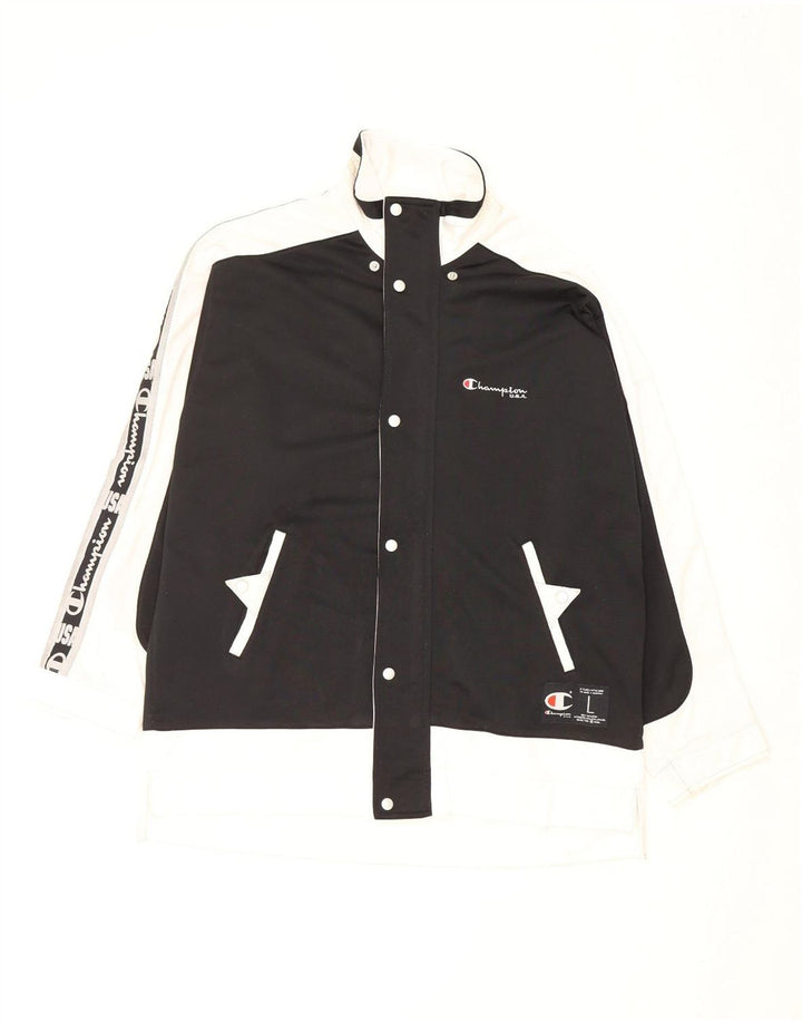Giacca da tuta grafica da uomo Champion, grande, color block nero