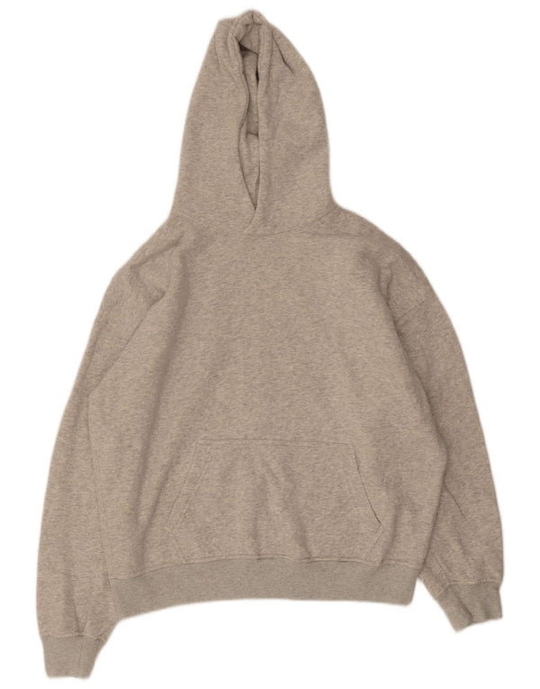 Maglione oversize con cappuccio da donna Abercrombie & Fitch UK 10 piccolo in cotone grigio