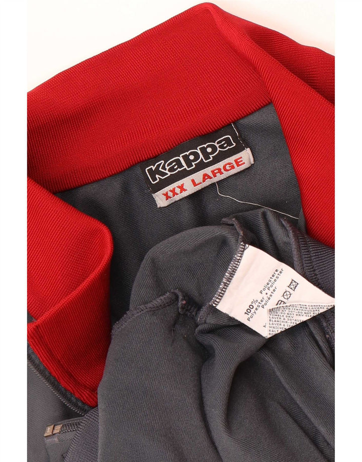 Giacca da tuta da uomo Kappa 3XL Poliestere color block grigio