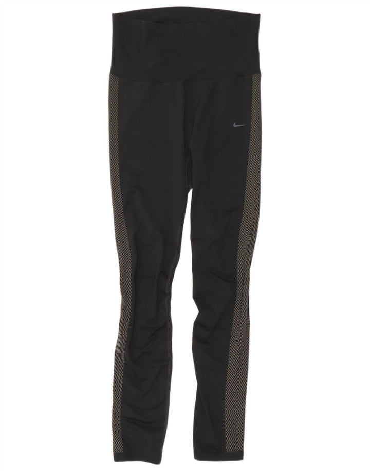 Leggings Nike Dri Fit da donna UK 12 Medium Black Colourblock in poliestere