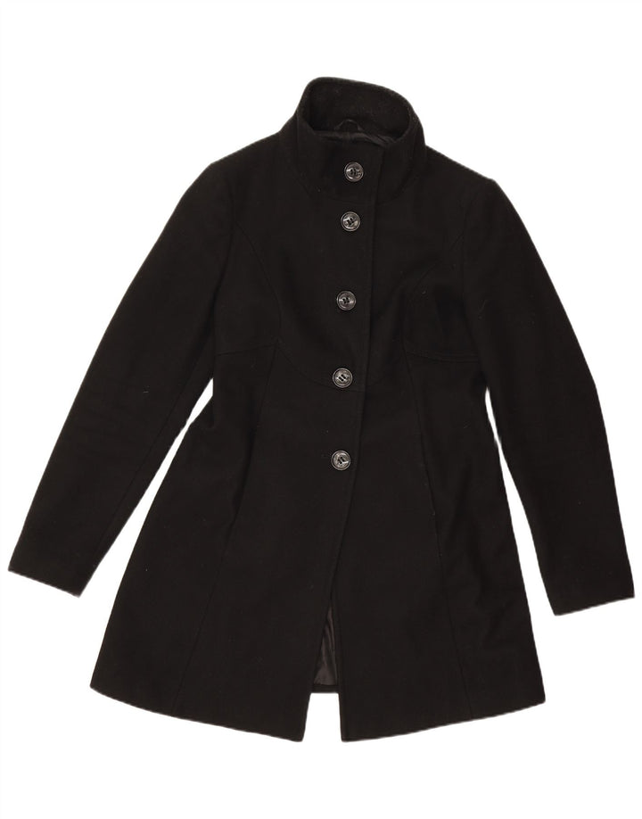 Cappotto Donna Benetton IT 44 Medio Nero Lana