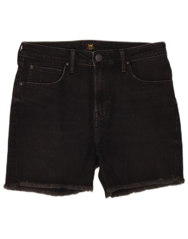 Pantaloncini di jeans Boyfriend da donna Lee W27 piccoli in cotone nero