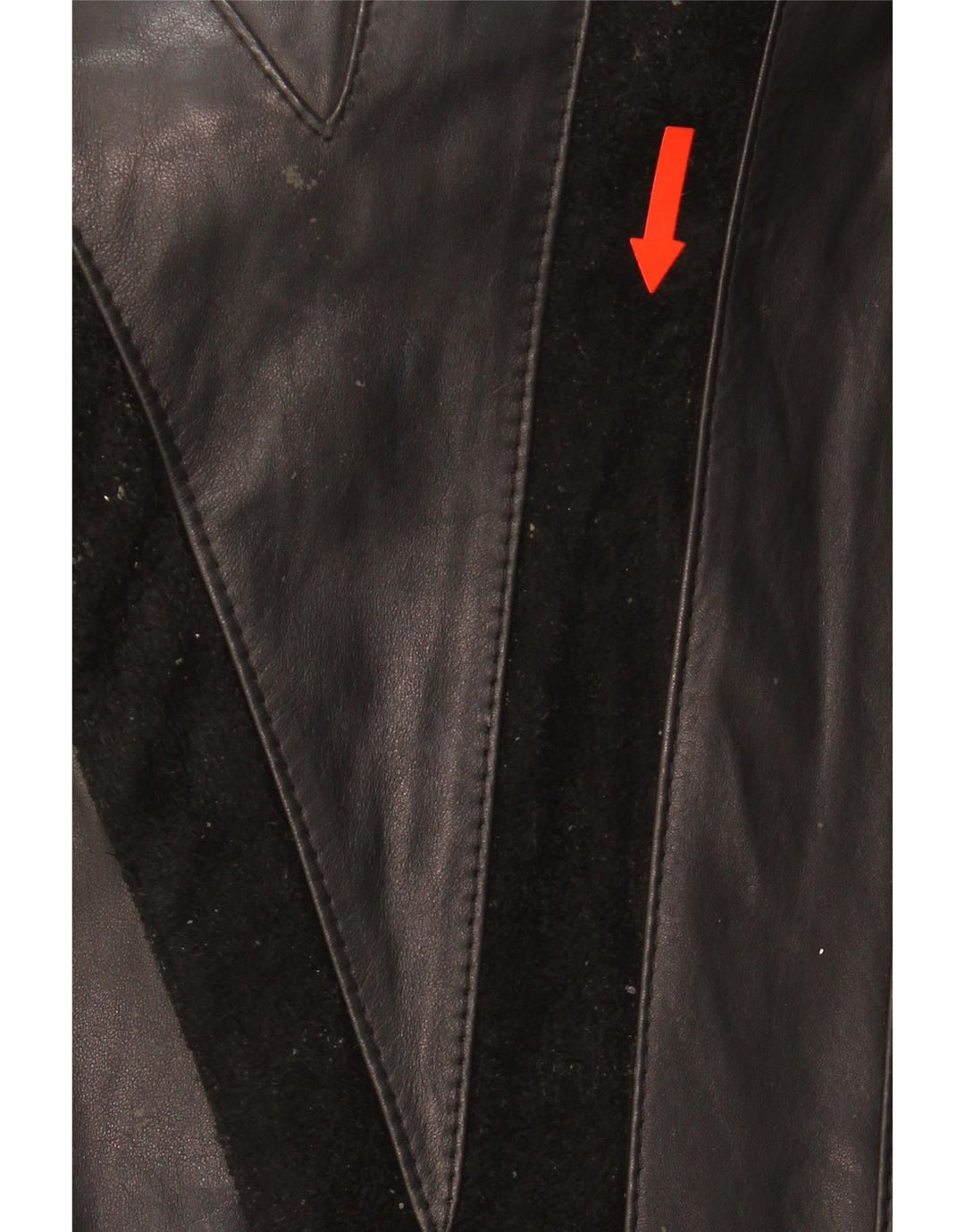 VINTAGE Womens Leather Coat EU 40 Medium Black Vintage Vintage and Second-Hand Vintage from Messina Hembry 