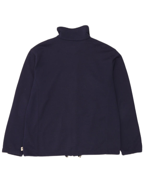 Diadora Womens Tracksuit Top Jacket IT 46 Large Navy Blue Polyester Sports