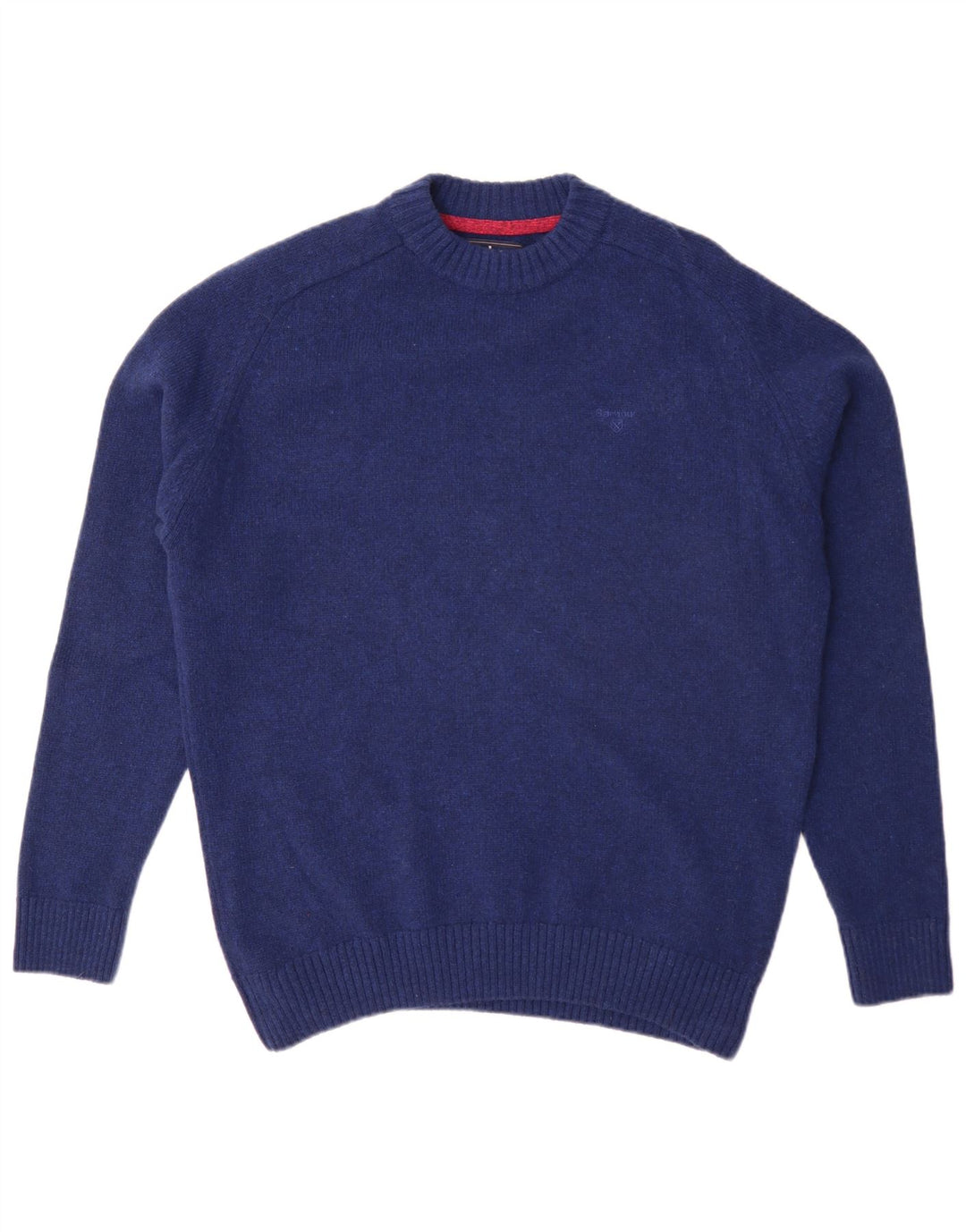 Maglione maglione girocollo da uomo Barbour XL in lana blu