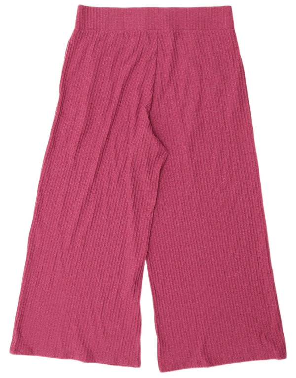 Pantaloni Capri a vita alta da donna Marks & Spencer UK 16 Large W32 L25 Rosa