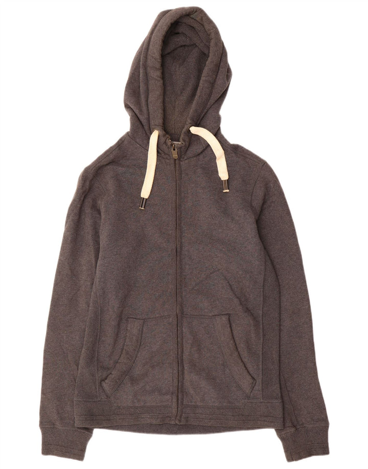 Maglione con cappuccio e zip da uomo Fat Face piccolo in cotone grigio