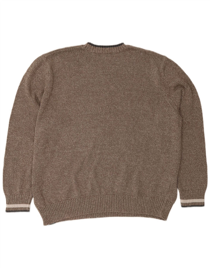 Maglione maglione girocollo da uomo Eddie Bauer 2XL cotone marrone