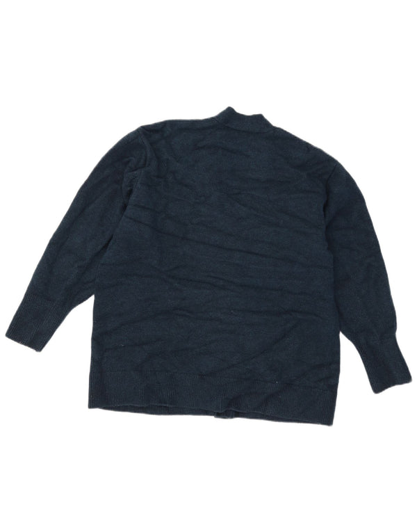 Maglione cardigan da donna Zara UK 16 grande acrilico blu navy