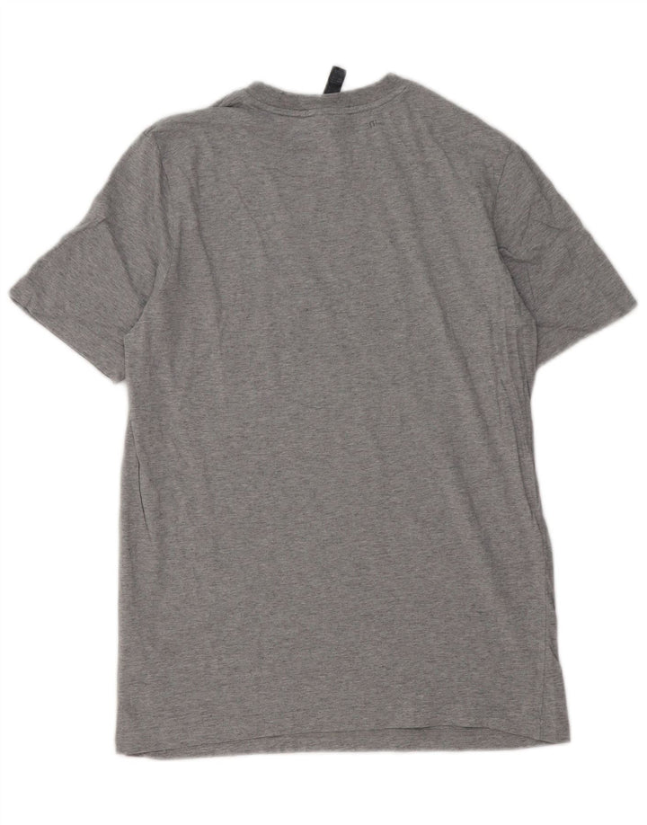 T-shirt grafica da uomo Adidas Top piccola in cotone chiazzato grigio