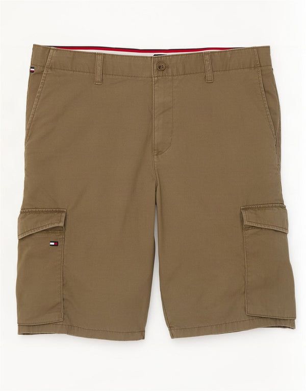 Pantaloncini cargo da uomo Tommy Hilfiger W36 grandi cotone kaki