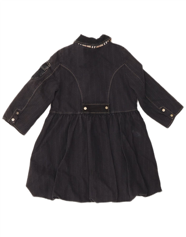 BURBERRY Cappotto Doppio Petto Bambina 2-3 Anni Cotone Gessato Nero
