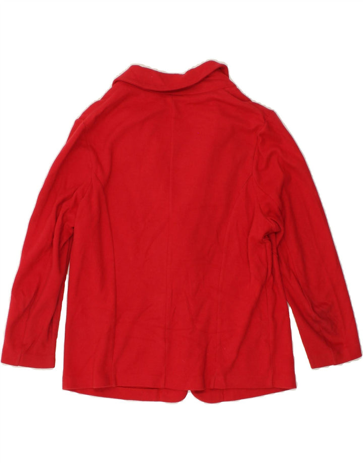 LAURA ASHLEY Womens 2 Button Blazer Jacket UK 16 Large  Red Cotton Vintage Laura Ashley and Second-Hand Laura Ashley from Messina Hembry 