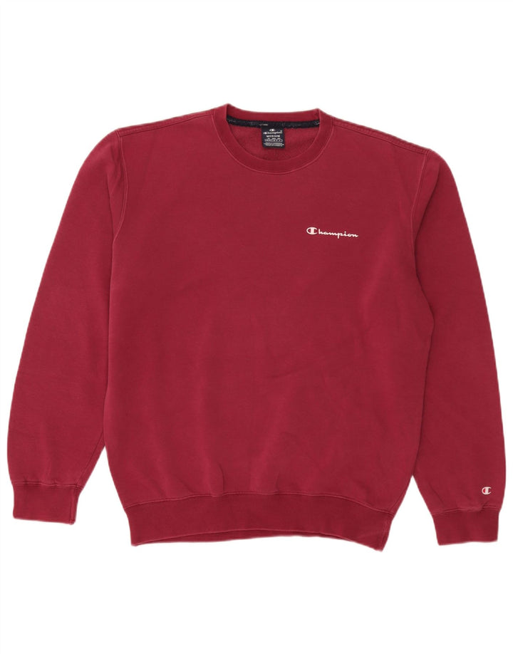 Felpa da uomo Champion Maglione rosso medio in cotone