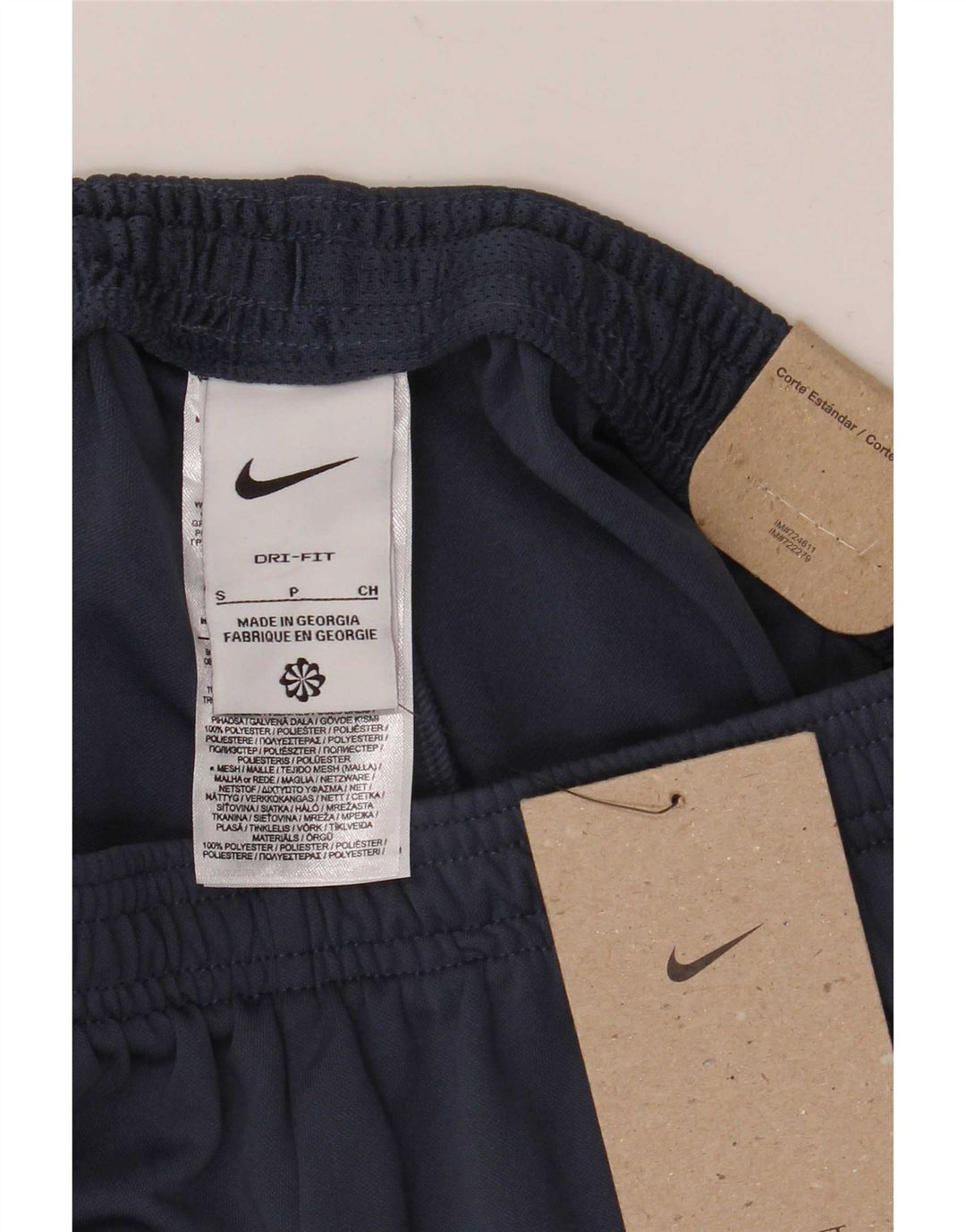 Pantaloni da tuta Nike Dri Fit da uomo, piccoli, in poliestere color block blu navy