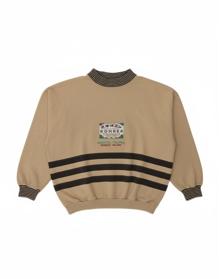 REGATTA Mens Graphic Sweatshirt Jumper XL Beige Striped Cotton