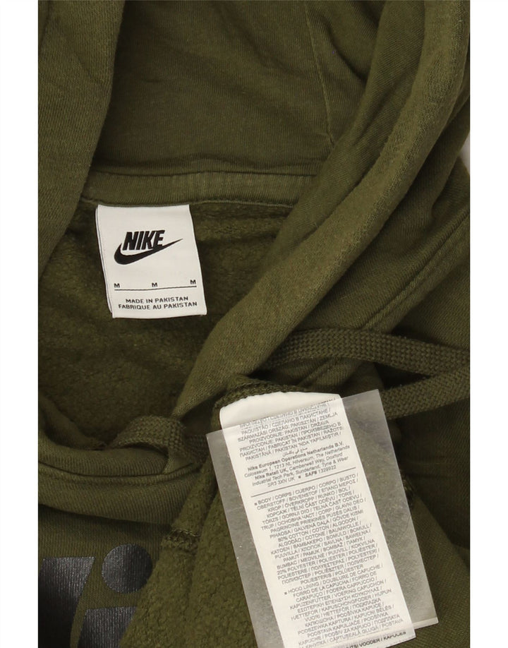Felpa con cappuccio grafica Nike da uomo in cotone kaki medio