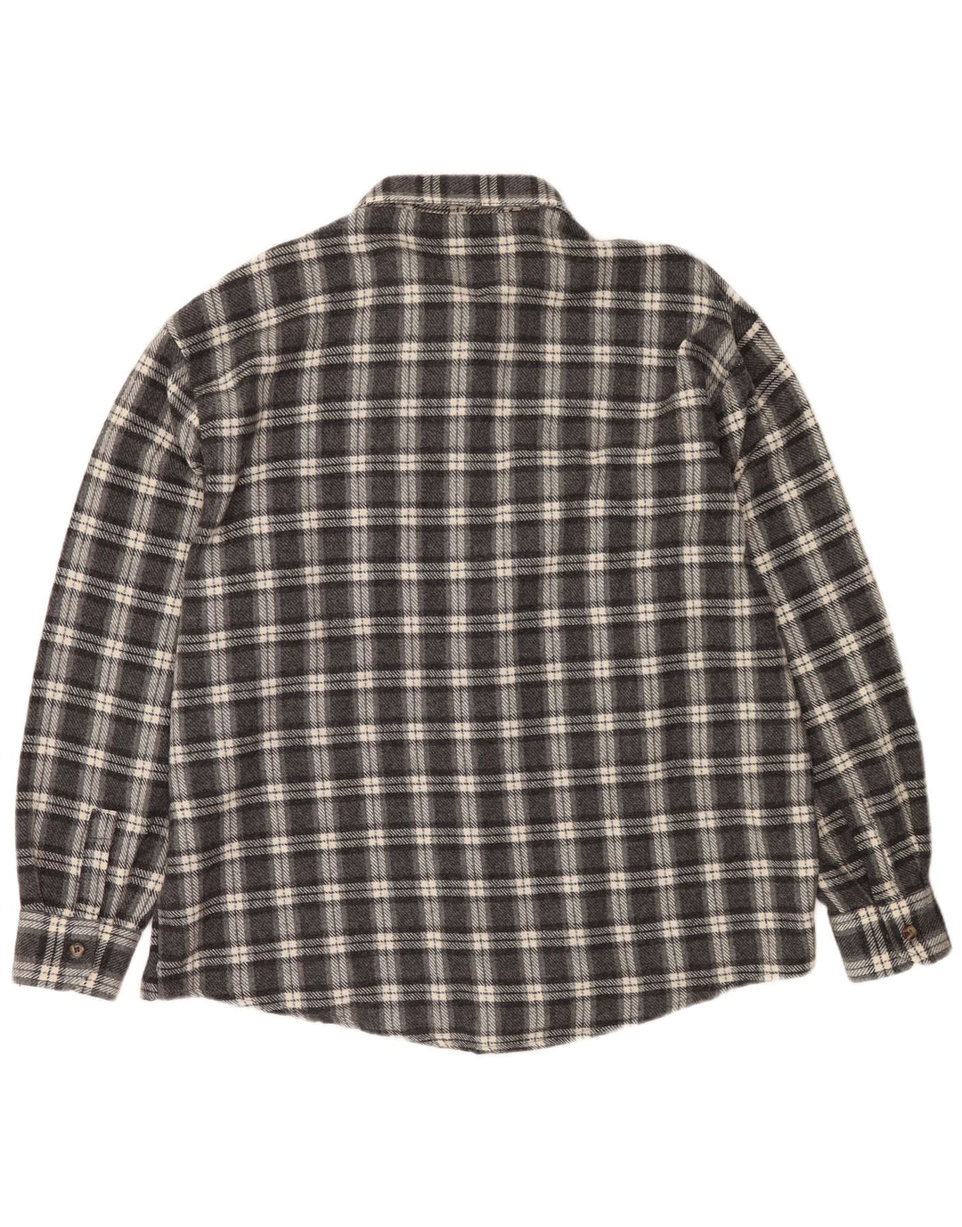 Camicia in flanella da uomo del progetto europeo 2XL lana a quadri grigia