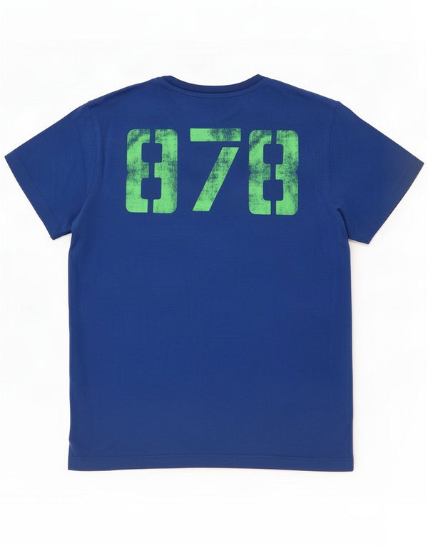 T-shirt grafica da uomo Diesel Top in cotone blu medio
