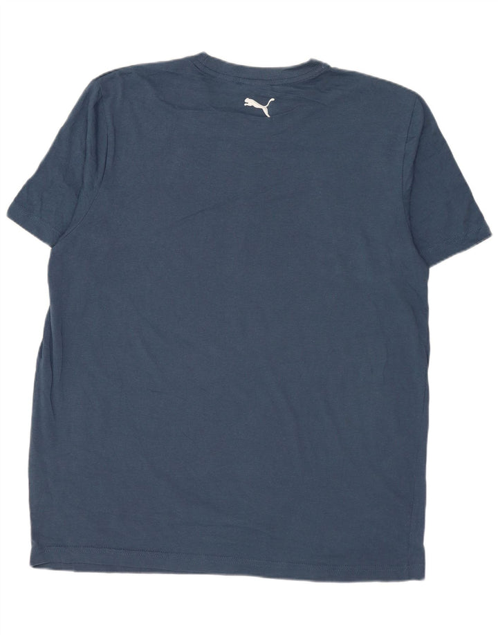 T-shirt grafica da uomo Puma Top medio blu navy