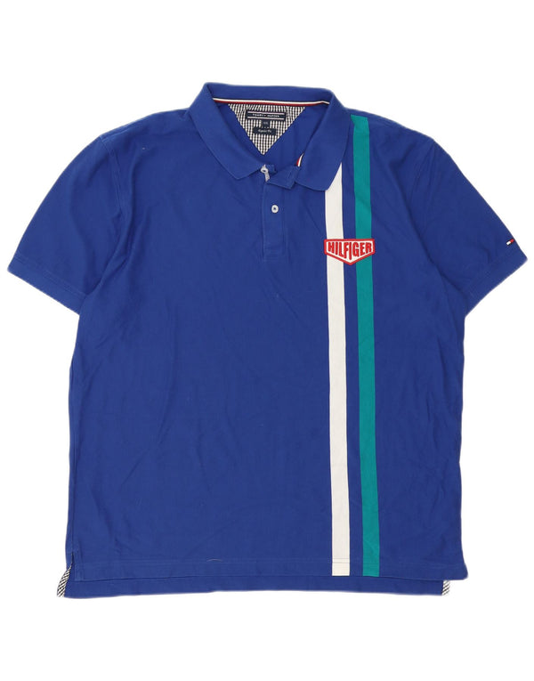 Polo da uomo Regular Fit Tommy Hilfiger 2XL Blu Colourblock in cotone