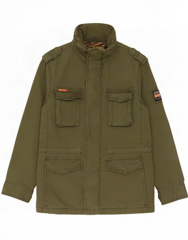 Superdry Giacca militare da uomo UK 36 Small Khaki